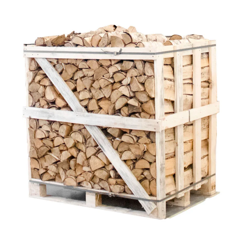 Berkenhout — halve pallet met blokken van 25 cm