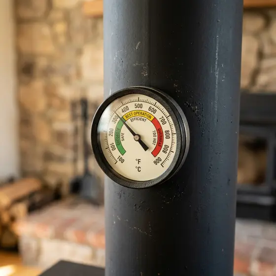 Magnetische kachel- en rookkanaalthermometer