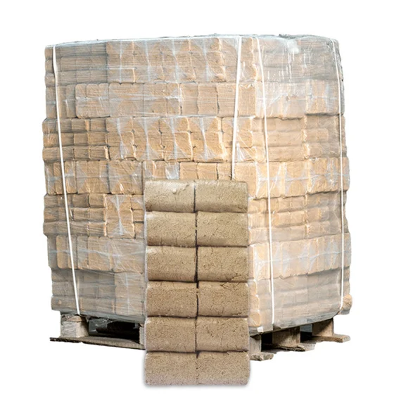 RUF houtbriketten — pallet 960 kg (96 × 10 kg)
